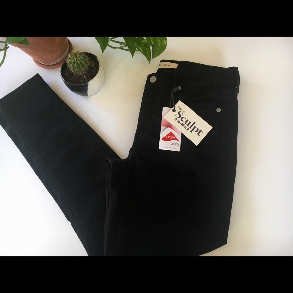 Gap Mid-Rise 29 True Skinny Sculpt Black Jeans NWT